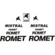 ROMET  MISTRAL naklejki zastępcze na rower damski, męski, gravel, górski, mtb, szosowy, trekkingowy, miejski - YESS Naklejki