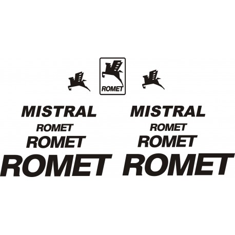 ROMET  MISTRAL naklejki zastępcze na rower damski, męski, gravel, górski, mtb, szosowy, trekkingowy, miejski - YESS Naklejki