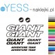GIANT Adventure Team naklejki zastępcze na rower damski, męski, gravel, górski, mtb, szosowy, trekkingowy, miejski - YESS Naklej