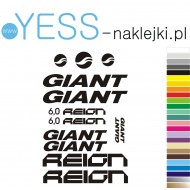 GIANT  REIGN naklejki zastępcze na rower damski, męski, gravel, górski, mtb, szosowy, trekkingowy, miejski - YESS Naklejki