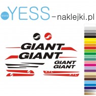 GIANT XTC  naklejki zastępcze na rower damski, męski, gravel, górski, mtb, szosowy, trekkingowy, miejski - YESS Naklejki