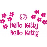 Hello Kitty naklejki na kask na rower dziecięcy dla dziewczynki  - YESS Naklejki