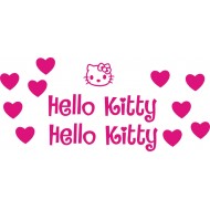 Hello Kitty naklejki na kask na rower dziecięcy  dla dziewczynki  - YESS Naklejki