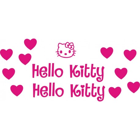 Hello Kitty naklejki na kask na rower dziecięcy  dla dziewczynki  - YESS Naklejki