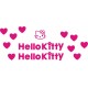 Hello Kitty naklejki na kask na rower dziecięcy  dla dziewczynki  - YESS Naklejki