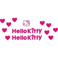 Hello Kitty naklejki na kask na rower dziecięcy  dla dziewczynki  - YESS Naklejki