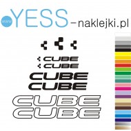 CUBE  naklejki zastępcze na rower damski, męski, gravel, górski, mtb, szosowy, trekkingowy, miejski - YESS Naklejki