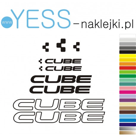 CUBE  naklejki zastępcze na rower damski, męski, gravel, górski, mtb, szosowy, trekkingowy, miejski - YESS Naklejki