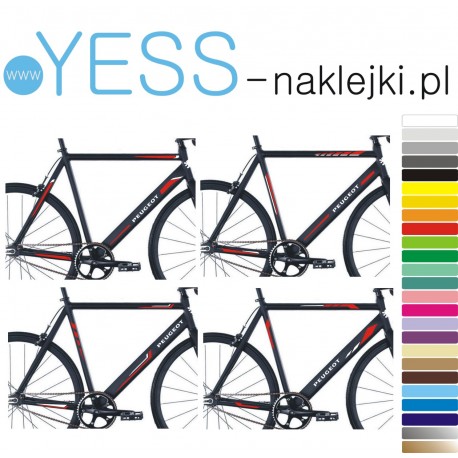 PEUGEOT  naklejki zastępcze na rower damski, męski, gravel, górski, mtb, szosowy, trekkingowy, miejski - YESS Naklejki