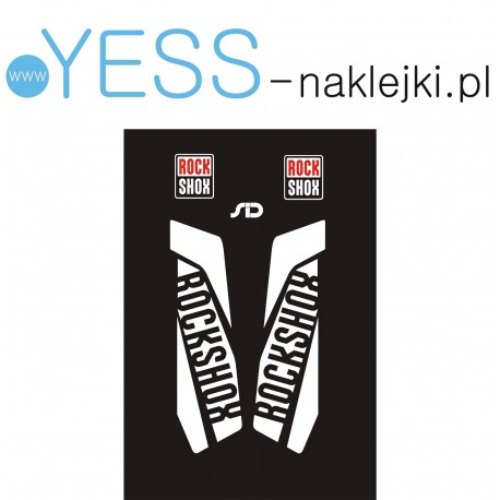 SID ROCK SHOX naklejki zamienniki na amortyzator widelec  YESS Naklejki