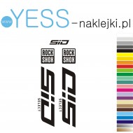 SID ROCK SHOX  SELECT naklejki zamienniki na amortyzator widelec  YESS Naklejki