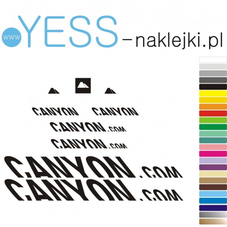 CANYON naklejki zastępcze na rower damski, męski, gravel, górski, mtb, szosowy, trekkingowy, miejski - YESS Naklejki