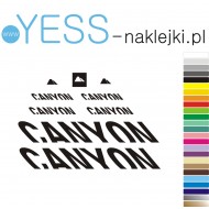 CANYON  naklejki zastępcze na rower damski, męski, gravel, górski, mtb, szosowy, trekkingowy, miejski - YESS Naklejki