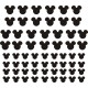 62szt MICKEY MOUSE Myszka naklejki na kask na rower dziecięcy dla chłopca - YESS Naklejki