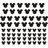 62szt MICKEY MOUSE Myszka  Miki MINNIE MOUSE  naklejki na kask na rower dziecięcy dla chłopca - YESS Naklejki