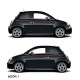 Fiat 500 Abarth Naklejki TUNINGOWE  Pasy boczne Tuning NR 1 YESS Naklejki