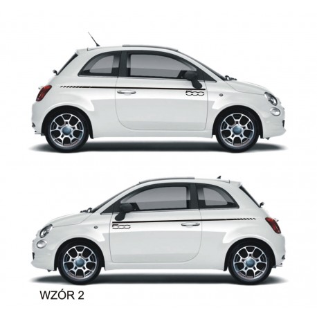 Fiat 500 Abarth Naklejki TUNINGOWE  Pasy boczne Tuning NR 2 YESS Naklejki