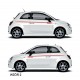 Fiat 500 Abarth Naklejki TUNINGOWE  Pasy boczne Tuning NR 2 YESS Naklejki