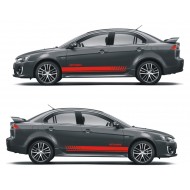 MITSUBISHI  Naklejki TUNINGOWE Pasy boczne Tuning YESS Naklejki