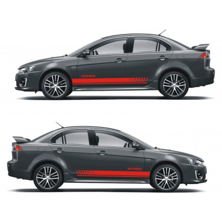 MITSUBISHI Uniwersalne Naklejki Pasy Boczne 180cm Tuning Samochód YESS Naklejki