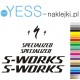 SPECIALIZED S-WORKS naklejki zastępcze na rower damskIi, męski, gravel, górski, mtb, szosowy, trekkingowy,  - YESS Naklejki