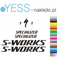 SPECIALIZED S-WORKS naklejki zastępcze na rower damskIi, męski, gravel, górski, mtb, szosowy, trekkingowy,  - YESS Naklejki