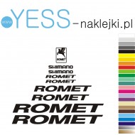 ROMET  SHIMANO naklejki zastępcze na rower damski, męski, gravel, górski, mtb, szosowy, trekkingowy, miejski - YESS Naklejki