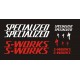 SPECIALIZED S-WORKS naklejki zastępcze na rower damski, męski, gravel, górski, mtb, szosowy, trekkingowy - YESS Naklejki