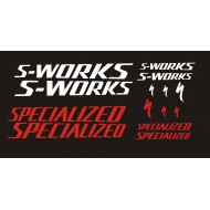 SPECIALIZED S-WORKS naklejki zastępcze na rower damski, męski, gravel, górski, mtb, szosowy, trekkingowy - YESS Naklejki