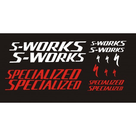 SPECIALIZED S-WORKS naklejki zastępcze na rower damski, męski, gravel, górski, mtb, szosowy, trekkingowy - YESS Naklejki
