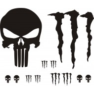 MONSTER ENERGY  naklejki tuninowe na samochód motocykl quad - YESS Naklejki
