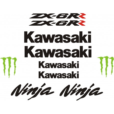 KAWASAKI NINJA ZX-6R naklejki tuningowe na motocykl   YESS Naklejki