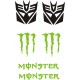 TRANSFORMERS DECEPTIKON   MONSTER ENERGY naklejki tuningowe na kask, rower, motocykl, quad, skuter - YESS Naklejki