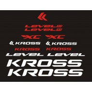 KROSS LEVEL A9 XC  naklejki zastępcze na rower damski, męski, gravel, górski, mtb, szosowy, trekkingowy, miejski - YESS Naklejki