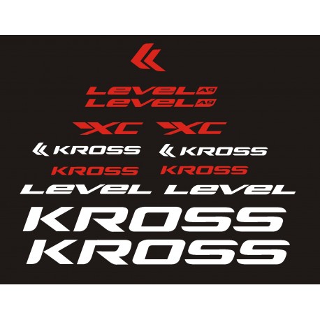 KROSS LEVEL A9 XC  naklejki zastępcze na rower damski, męski, gravel, górski, mtb, szosowy, trekkingowy, miejski - YESS Naklejki