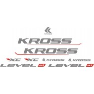 KROSS LEVEL A2 XC  naklejki zastępcze na rower damski, męski, gravel, górski, mtb, szosowy, trekkingowy, miejski - YESS Naklejki