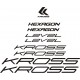 KROSS Level Hexagon naklejki na rower damski, męski, gravel, górski, mtb, szosowy, trekkingowy, miejski - YESS Naklejki