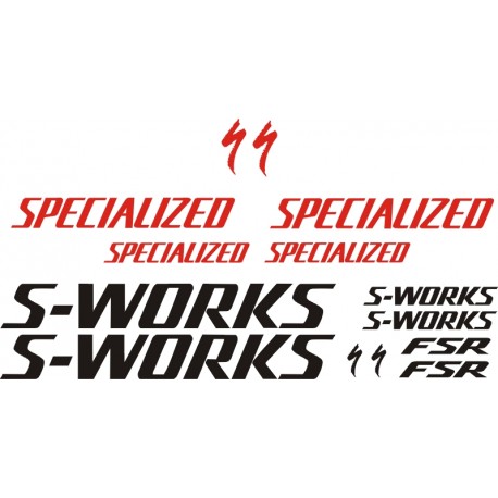 SPECIALIZED S-WORKS FSR naklejki zastępcze na rower damski, męski, gravel, górski, mtb, szosowy, trekkingowy - YESS Naklejki