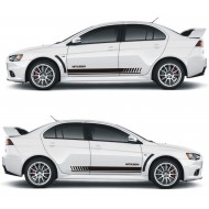 MITSUBISHI Uniwersalne Naklejki Pasy Boczne 180cm Tuning Samochód YESS Naklejki
