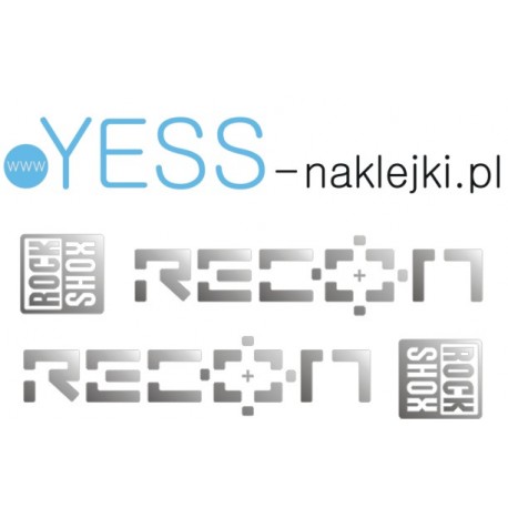 RECON  ROCK SHOX naklejki zamienniki na amortyzator widelec  YESS Naklejki