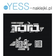 TORA ROCK SHOX naklejki zamienniki na amortyzator widelec  YESS Naklejki
