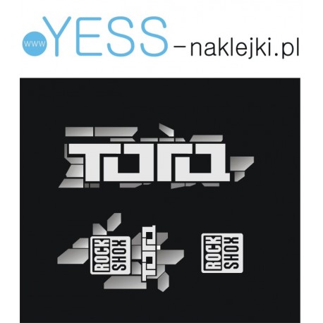 TORA ROCK SHOX naklejki zamienniki na amortyzator widelec  YESS Naklejki