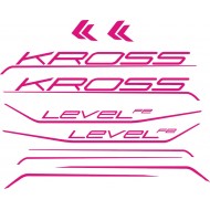 KROSS LEVEL F2 HEXAGON naklejki zastępcze na rower górski mtb,rower szosowy,rower trekkingowy,rower męski