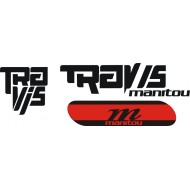 TRAVIS MANITOU naklejki amortyzator widelec  YESS Naklejki