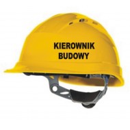 KIEROWNIK BUDOWY Naklejka na kask hełm ochronny  YESS Naklejki