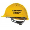 KIEROWNIK BUDOWY  naklejka BHP na kask hełm ochronny budowlany roboczy YESS Naklejki