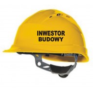 INWESTOR BUDOWY Naklejka na kask hełm ochronny  YESS Naklejki