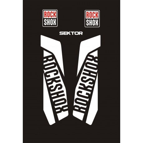 SEKTOR ROCK SHOX naklejki zamienniki na amortyzator widelec  YESS Naklejki