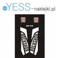 SEKTOR ROCK SHOX naklejki zamienniki na amortyzator widelec  YESS Naklejki
