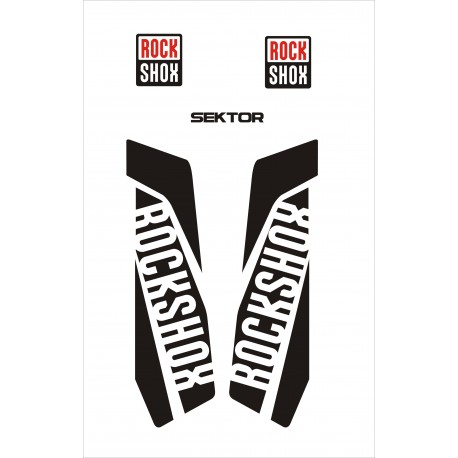 SEKTOR ROCK SHOX naklejki zamienniki na amortyzator widelec  YESS Naklejki